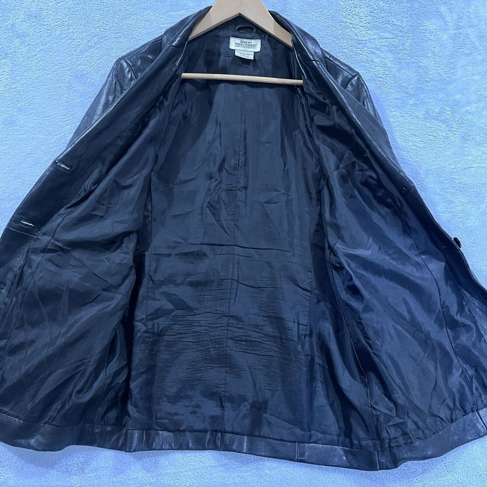 GREAT NORTHWEST VTG Italian Lambskin Leather Jacket‎ Womens Large 90s - Picture 7 of 12